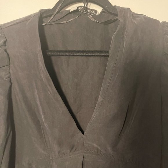 Zara Black V-Neck Dress - Picture 11 of 16